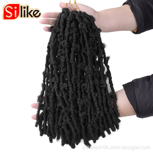 Pre-Twisted Butterfly Locs Crochet Hair 16inch Butterfly locs Synthetic braiding Hair Extension Pre looped Butterfly Faux Locs